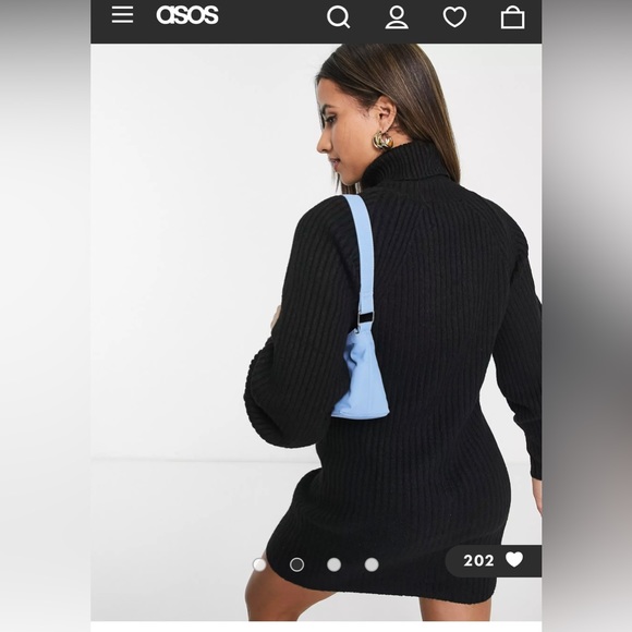 🎉HP🎉 ASOS - Missguided Maternity tuck sleeve sweater midi dress in black - Picture 2 of 7